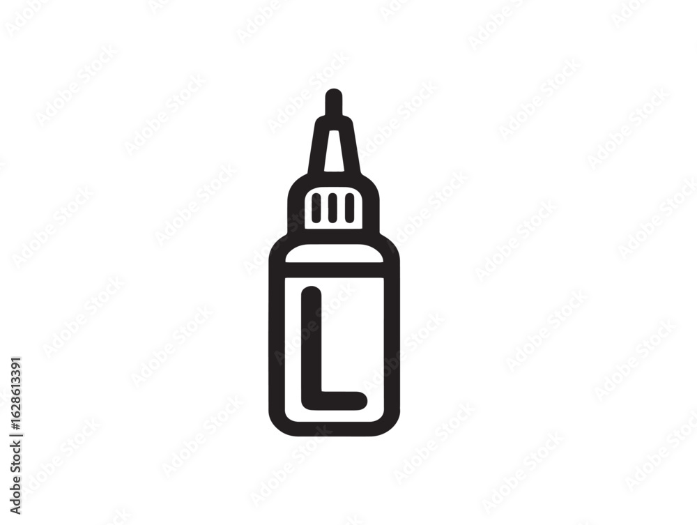 Decorative furniture touch-up markers design in stylish line art illustration Decorative furniture touch-up markers design in stylish line art illustration