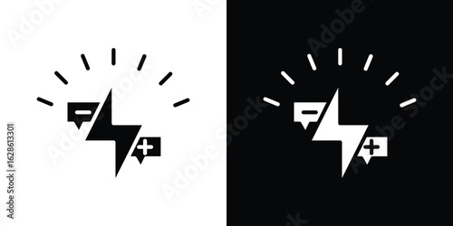 Conflict icon. simple glyph icon. Vector solid isolated black illustration.