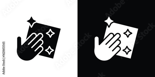 Clean icon. simple glyph icon. Vector solid isolated black illustration.