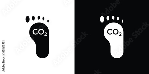 Carbon footprint icon. simple glyph icon. Vector solid isolated black illustration.