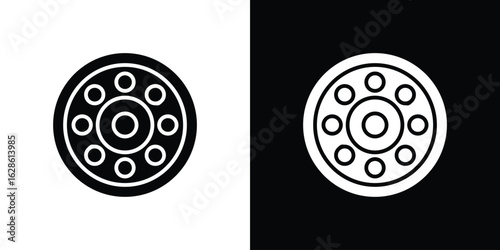 Car bearing icon. simple glyph icon. Vector solid isolated black illustration.