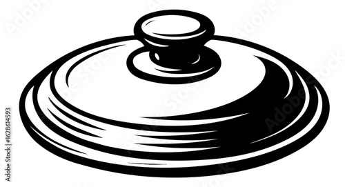 Classic pot lid design with elegant details Generative AI