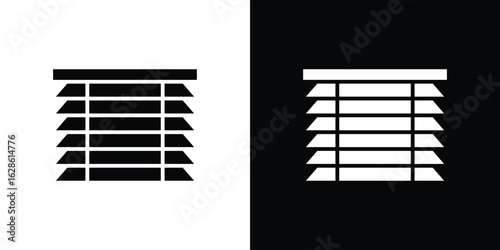 Blinds icon. simple glyph icon. Vector solid isolated black illustration.