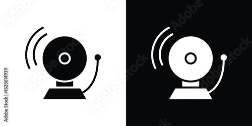 Bell school icon. simple glyph icon. Vector solid isolated black illustration.