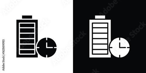 Battery life icon. simple glyph icon. Vector solid isolated black illustration.