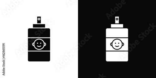 Baby shampoo icon. simple glyph icon. Vector solid isolated black illustration.