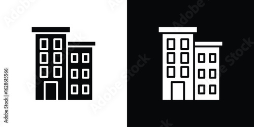 Apartment icon. simple glyph icon. Vector solid isolated black illustration.