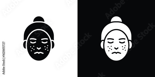 Acne icon. simple glyph icon. Vector solid isolated black illustration.