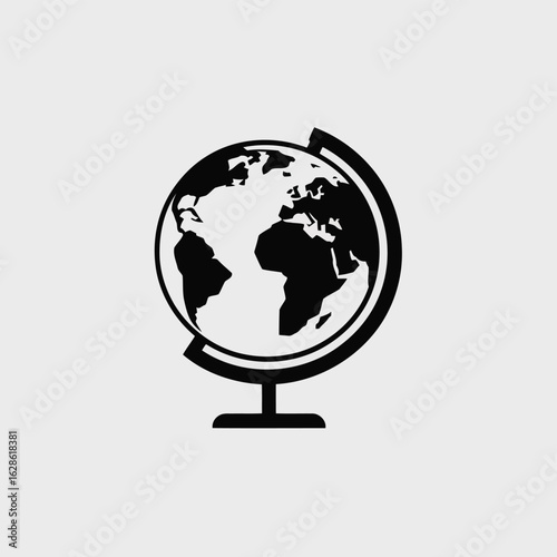 Vector illustration of World Globe Icon: Simple, Elegant Global Design