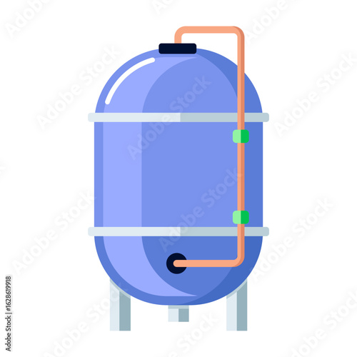 A flat style icon depicting water tank