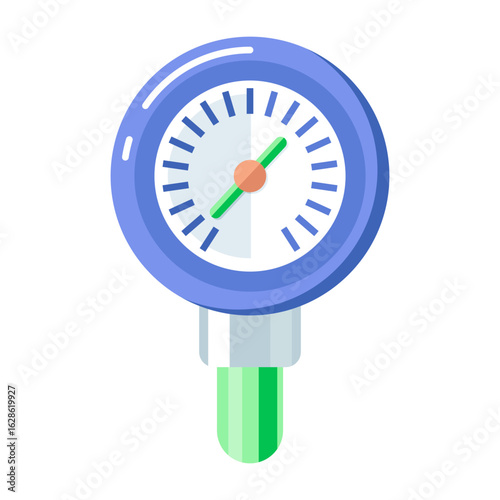 A flat style icon showing air test