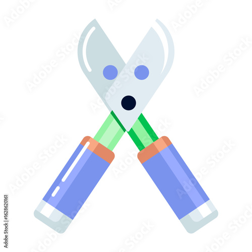 A flat style icon showing pipe cutter