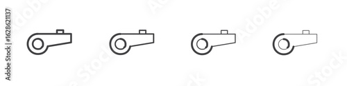 Whistle icon symbol pictogram. outline black style