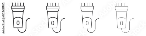 Trimmer icon symbol pictogram. outline black style