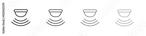 Sensor icon symbol pictogram. outline black style