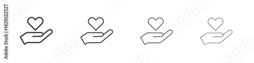 Selfcare icon symbol pictogram. outline black style