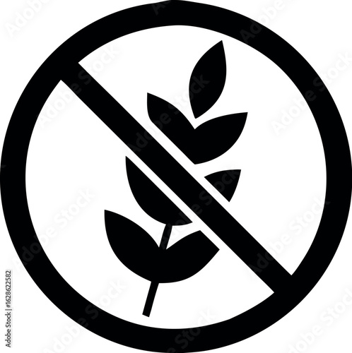 non gluten food allergy product dietary label  icon vector