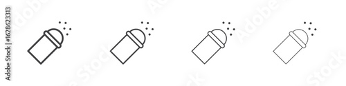 Pepper shaker icon symbol pictogram. outline black style