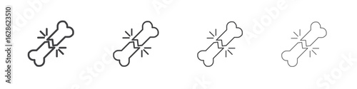 Osteoporosis icon symbol pictogram. outline black style