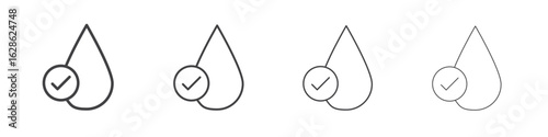 Hypoallergenic tested icon symbol pictogram. outline black style