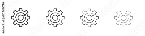 Implementation icon symbol pictogram. outline black style