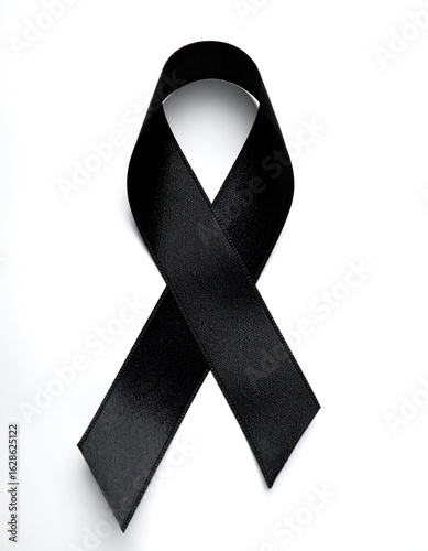lazo negro sobre fondo blanco por el dia europeo de las víctimas del terrorismo