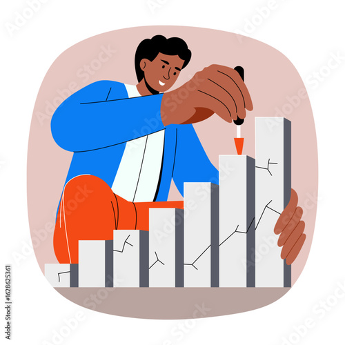 A flat style illustration representing car insurance