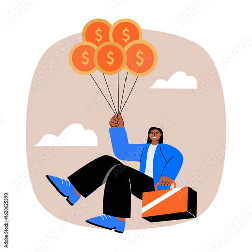 A flat style illustration representing denied claim