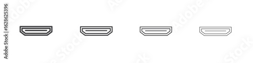 HDMI icon symbol pictogram. outline black style