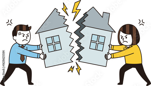 Divorce property settlement dividing assets real estate split