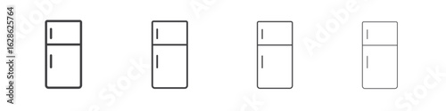 Fridge icon symbol pictogram. outline black style
