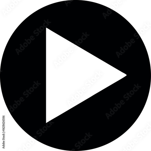 video player icon, play button vector