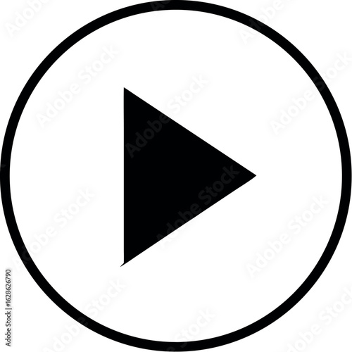 video player icon, play button vector