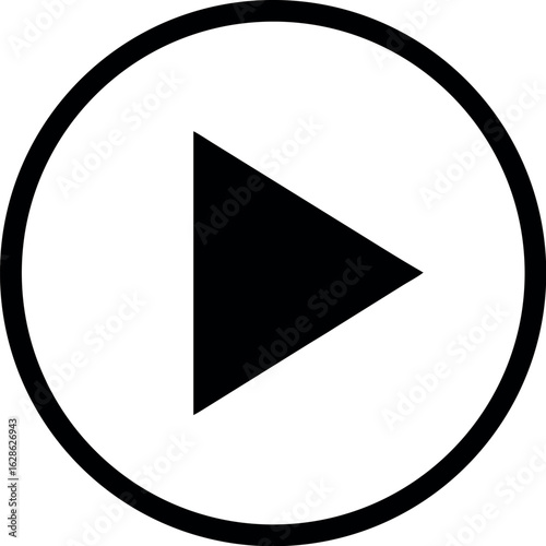 video player icon, play button vector