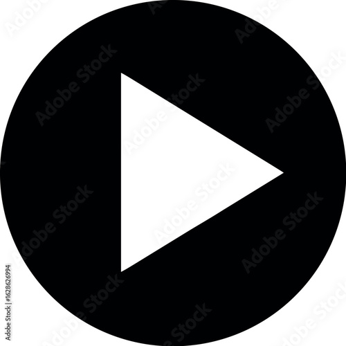 video player icon, play button vector