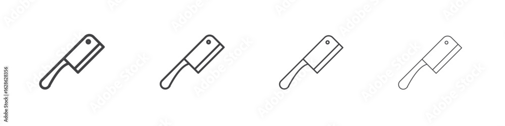 Obraz premium Butcher knife icon symbol pictogram. outline black style
