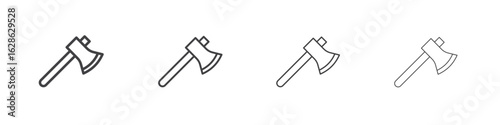 Axe icon symbol pictogram. outline black style