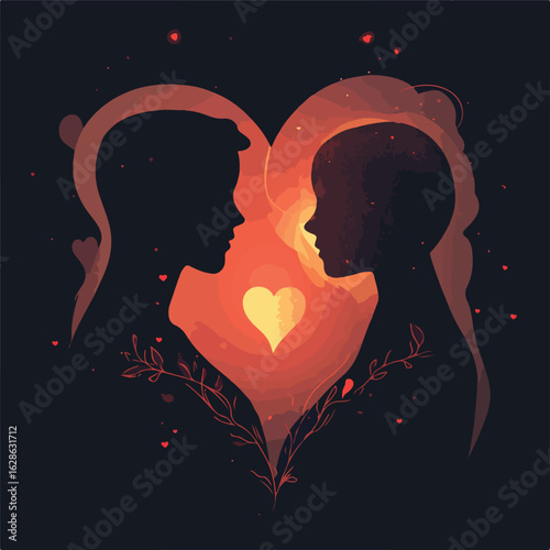 Soulmate love connecting dreams concept