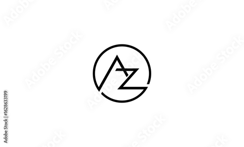 AZ initial letters, monogram logo