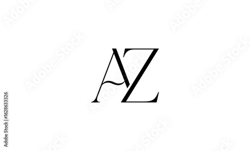 AZ initial letters, monogram logo