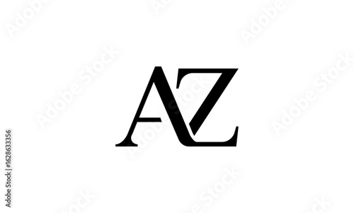 AZ initial letters, monogram logo