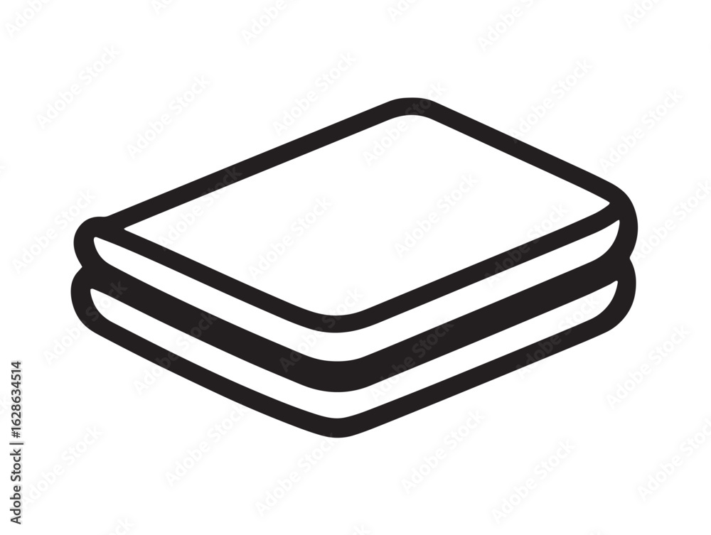 Elegant mattress topper design in simple vector illustration Elegant mattress topper design in simple vector illustration