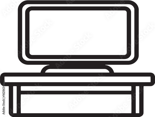 Elegant media console design in sleek clean vector illustration  