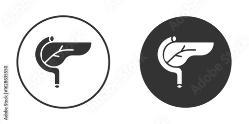pancreas icons pack. vector glyph flat icons