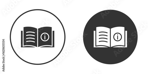 guide book icons pack. vector glyph flat icons