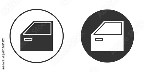 car door icons pack. vector glyph flat icons