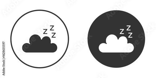 Zzz icons pack. vector glyph flat icons
