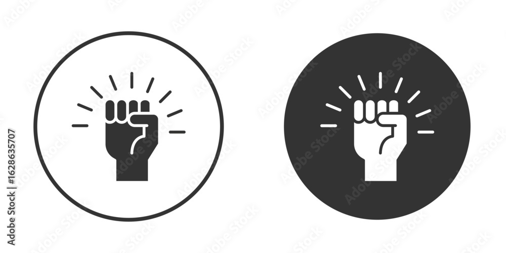 Obraz premium Will power icons pack. vector glyph flat icons