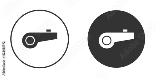 Whistle icons pack. vector glyph flat icons