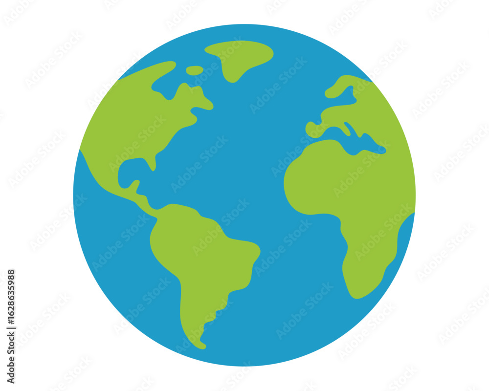 Naklejka premium A simple globe isolated on white background Ai generated